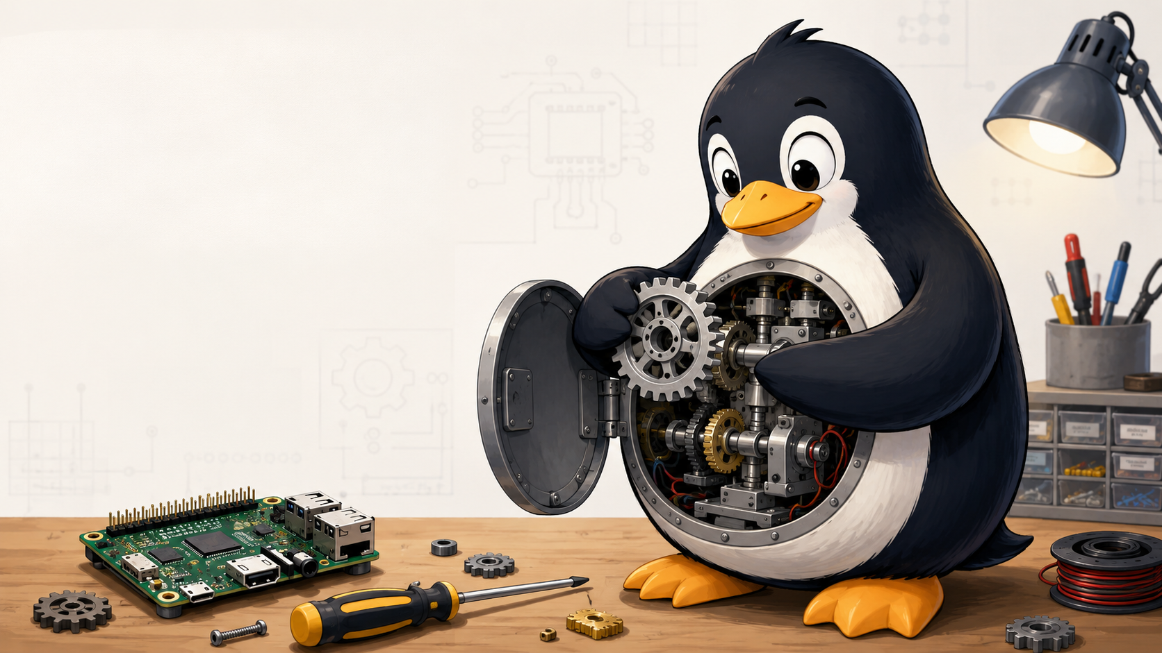 Penguin building a kernel module