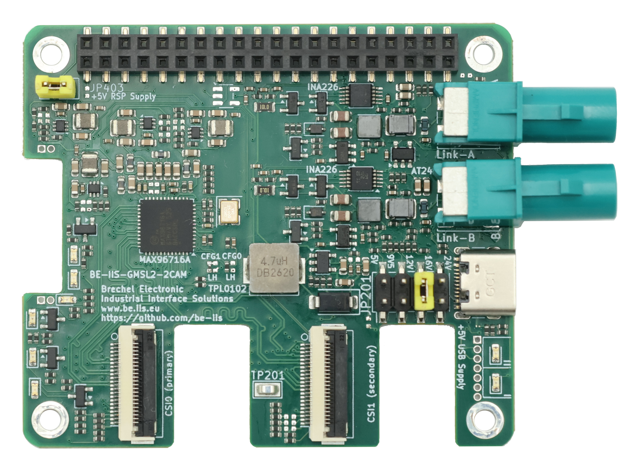 GMSL2 Camera HAT for Raspberry Pi