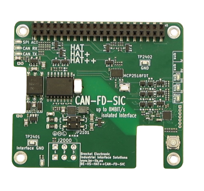Isolated CAN FD (SIC) Industrial HAT++ for Raspberry Pi