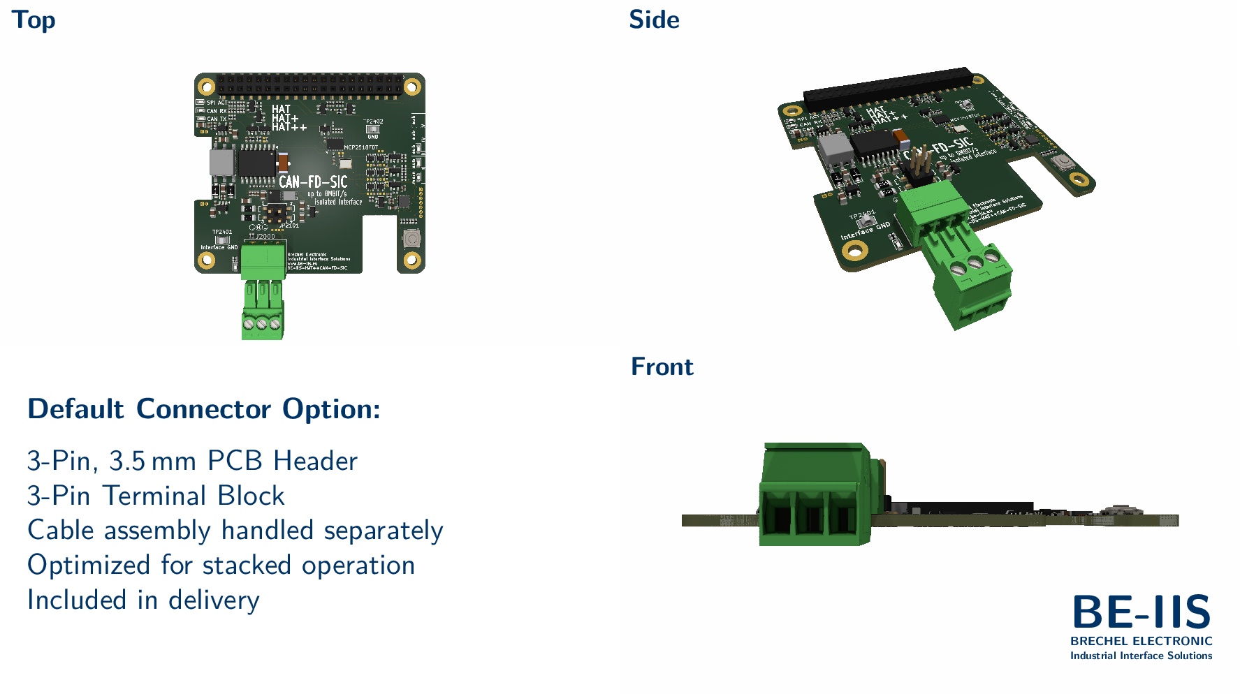 Isolated CAN FD (SIC) Industrial HAT++ for Raspberry Pi