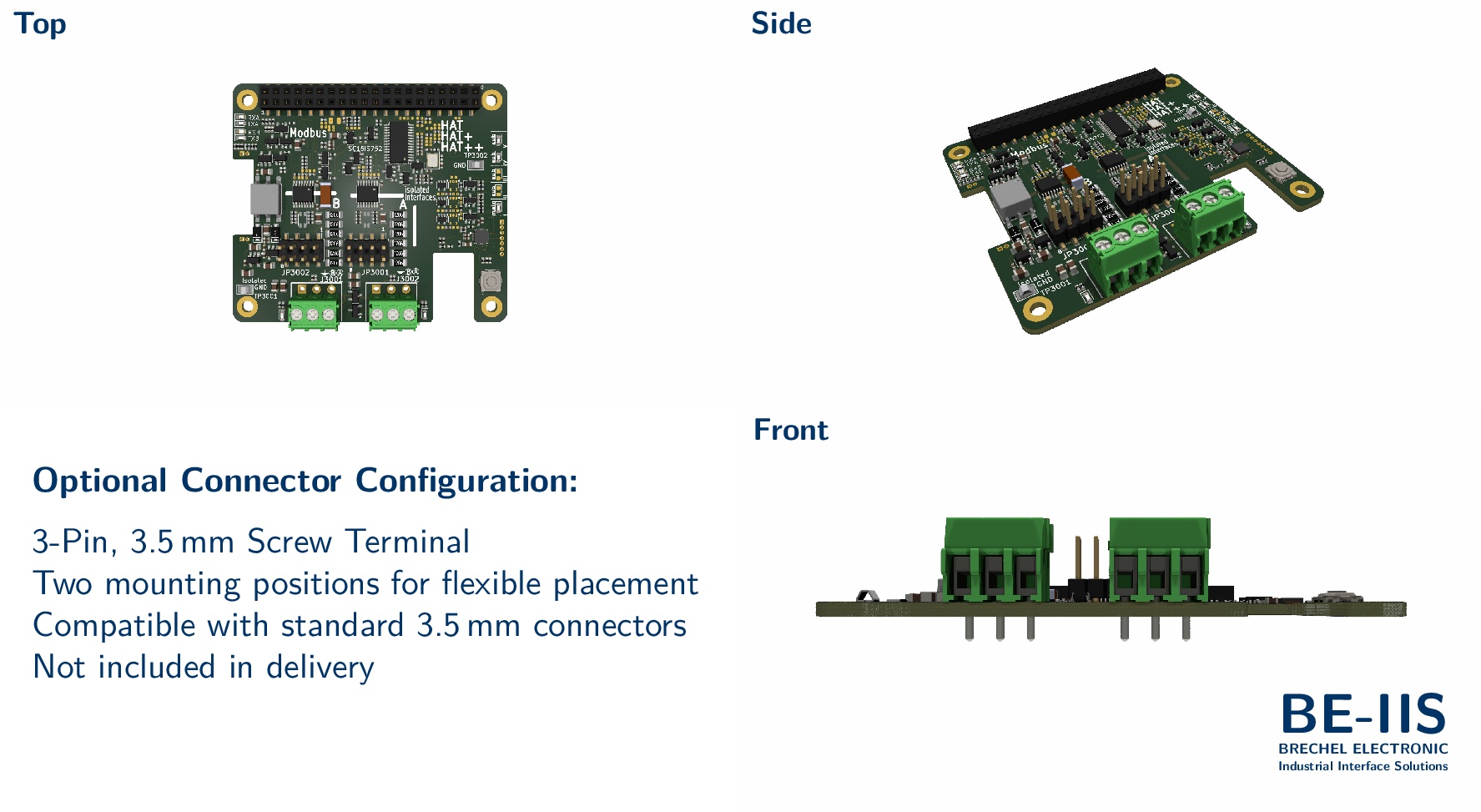 Isolated Dual RS-485 (Modbus) Industrial HAT++ for Raspberry Pi