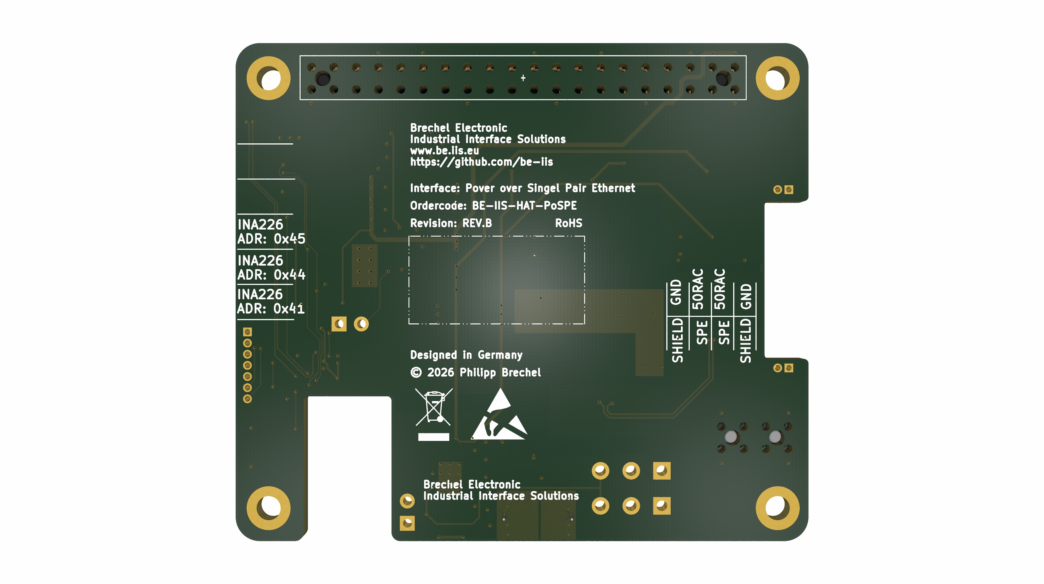Power over SPE (PoSPE) Industrial HAT++ Add-on for Raspberry Pi