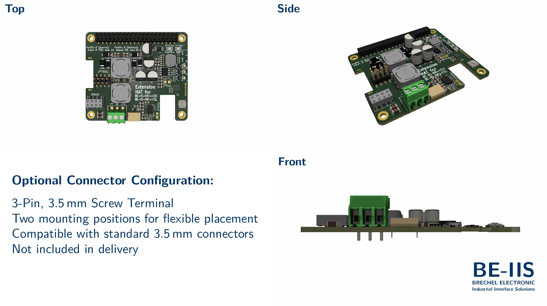 Power over SPE (PoSPE) Industrial HAT++ Add-on for Raspberry Pi