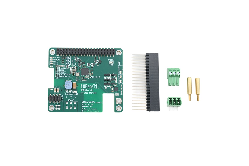 Isolated 10BASE-T1L Industrial Ethernet HAT++ for Raspberry Pi