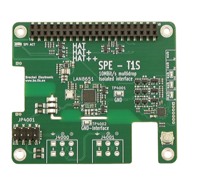 Isolated 10BASE-T1S Industrial Ethernet HAT++ for Raspberry Pi